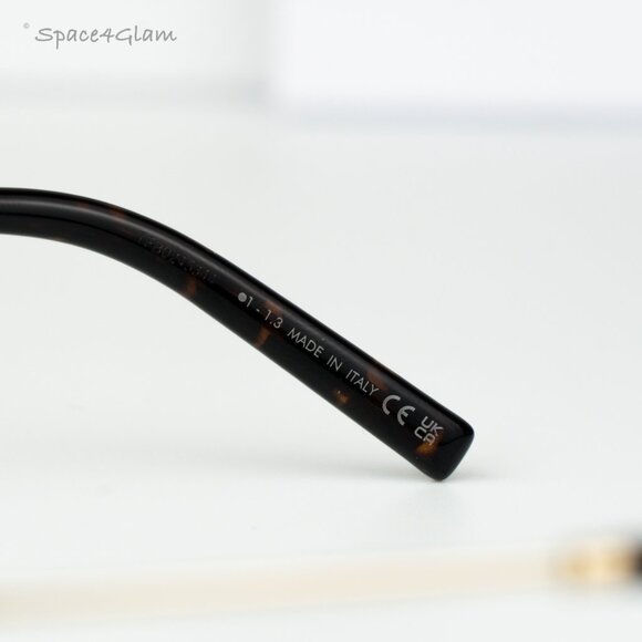 Dior Women Eyeglasses Shiny Clear Gold Demo Geometric DM50057U 032 BRAND NEW - Picture 10 of 10